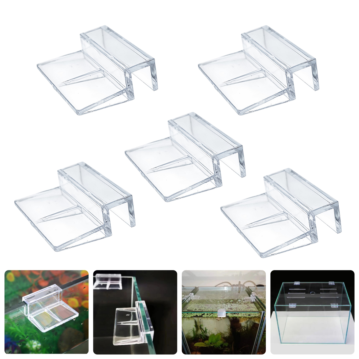 Aquarium Plant Holder - 10Pcs Transparent Acrylic Fish Tank Glass
