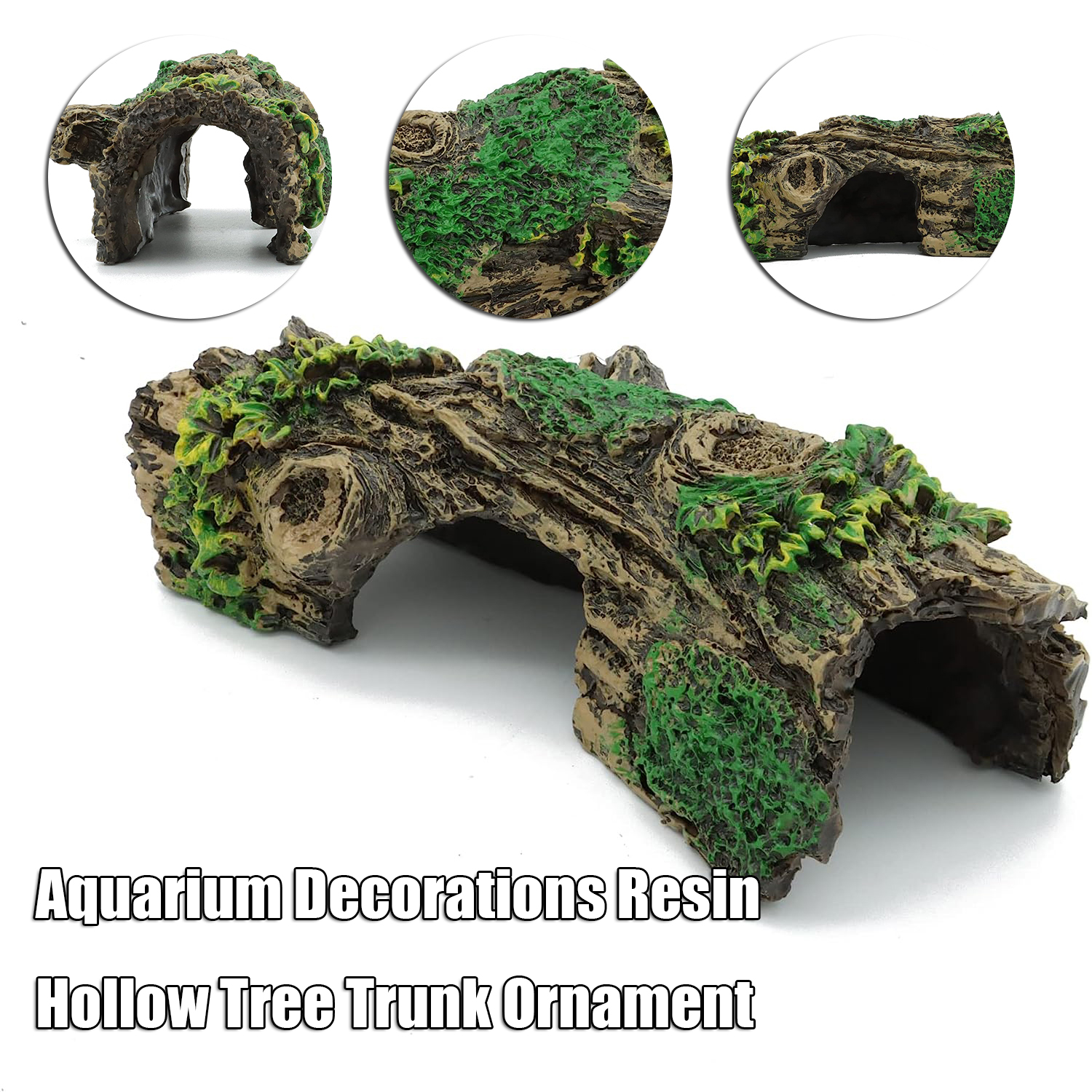 Aquarium Planted Wood - Aquarium Hollow Tree Tunnel Cave Ornament