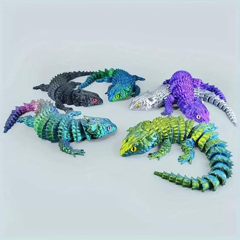 Aquarium Plant In Pot - 3D Printed Conjoined Lizard Statue Ornaments,