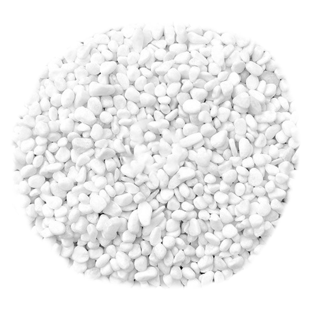 Aquarium Plant In Pot - 1Set White Decorative Stone Aquarium Gravel