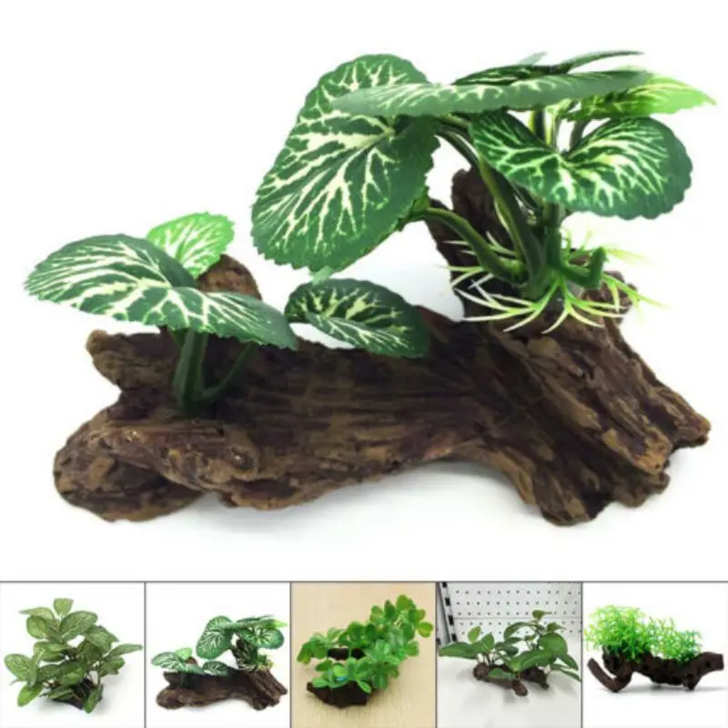 Plastic Artificial Turtle Tree - огляд і ціна Aquarium Planted Wood