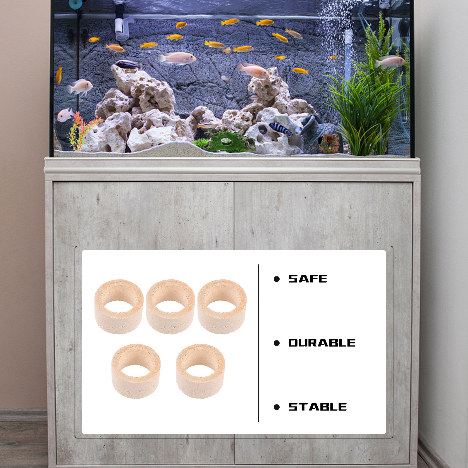 5Pcs Premium Pottery Water Pla - огляд і ціна Aquarium Planted Tank