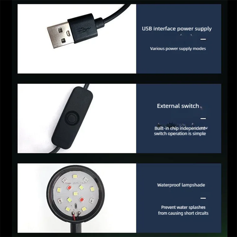 USB LED Fish Tank Clip Lamp Hi - огляд і ціна Aquarium Plant Iron